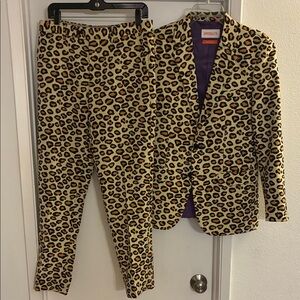 OppoSuits Wild Animal Print Jacket 42 Pant 34/30